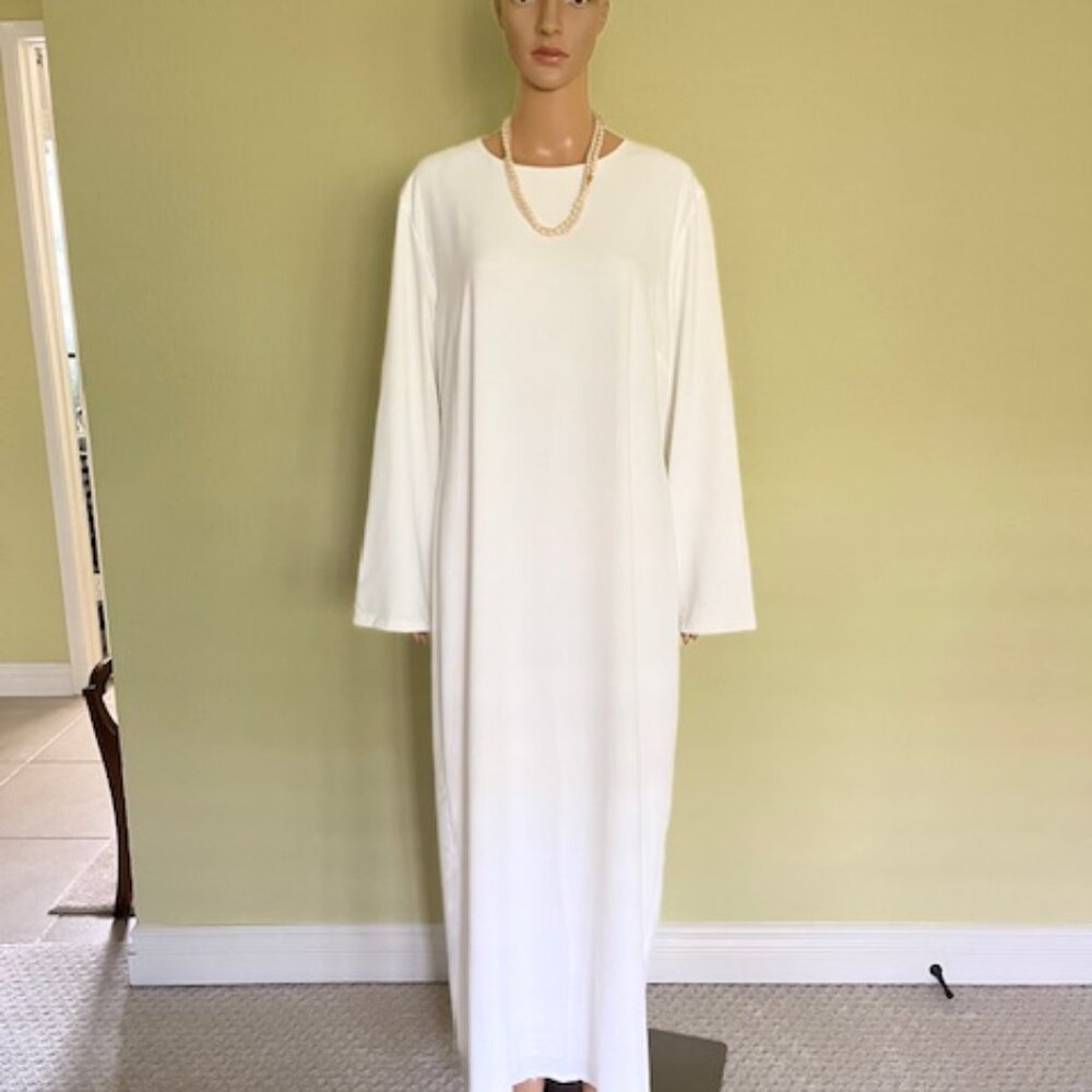 Veiled Collection Polyester Basic Lined Long Whit… - image 1